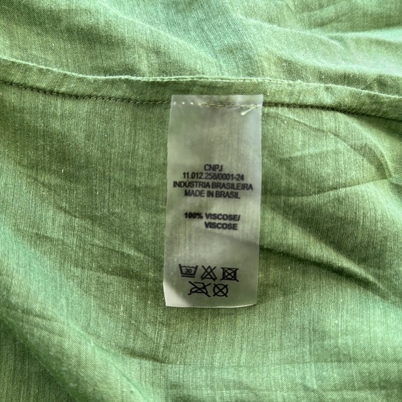 AMIR SLAMA 100% VISCOSE SHEER PALAZZO PANTS SZ M made in Brazil - Picture 7 of 8